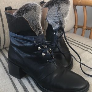 Coclico Made in Spain lace up black boot